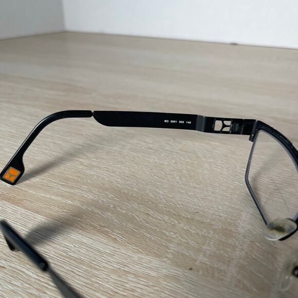 Hugo Boss Orange BO 0001 003 Eyeglasses READ Frames Only Metal Black 53-16-140 - Picture 4 of 10